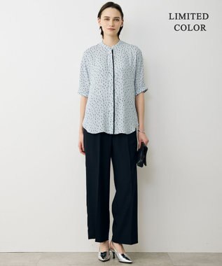 ICB L 【先行予約・WEB限定カラーあり】FluidBackSatin ワイドパンツ ネイビー［WEB限定］