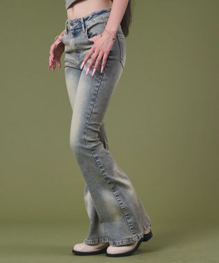 WEGO ブラストフレアデニム デニム淡色