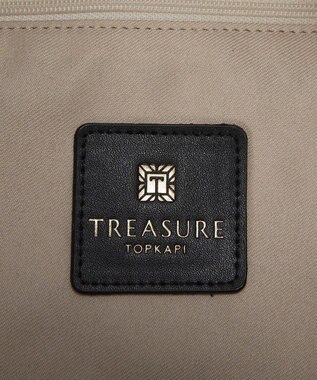 TOPKAPI 【TREASURE TOPKAPI】マイルドサテン スカーフ柄 巾着 トート バッグ ブルー