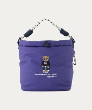 MOONBAT POLO RALPH LAUREN(ポロ ラルフローレン) FLAG BEAR ポロベア ショルダー レインバッグ 無地 刺繍 傘袋 パープル