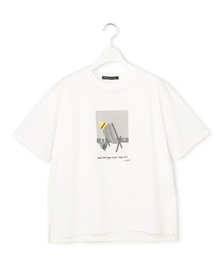 23区 L Lauren Rolwing コラボ グラフィックプリント Tシャツ オフ×ハット