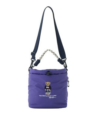 MOONBAT POLO RALPH LAUREN(ポロ ラルフローレン) FLAG BEAR ポロベア ショルダー レインバッグ 無地 刺繍 傘袋 パープル