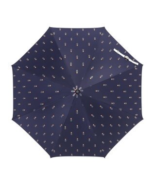MOONBAT POLO RALPH LAUREN 晴雨兼用日傘 長傘 ポロベアプリント／一級遮光 遮熱 UV ネイビー＆ベアＰｔ×オフ