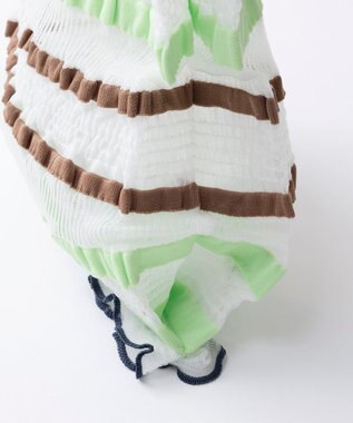 TRICOTE ボーダーシアー ニットバッグ 90WHITE