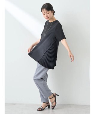 earth music&ecology プリーツドッキングチュニック Black