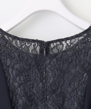 ANY SIS 【Lily Calin】ナローフレアレース ドレス ネイビー