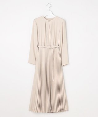 ANY SIS ノーブルプリーツ ワンピース ライトベージュ