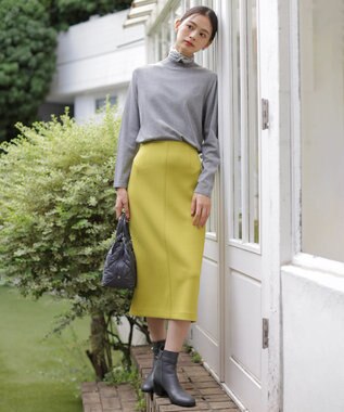 J.PRESS LADIES L 【洗える】PRINCE ハイネック ニット トップグレー系