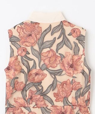 GRACE CONTINENTAL フラワー刺繍ミディドレス ピンク