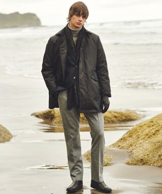 JOSEPH ABBOUD 【外せるダウンライナー/軽量】2WAYインターレース ダウンコート ダークブラウン系