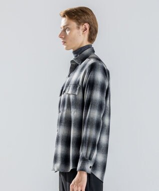 JOSEPH HOMME 【新素材】フェードフラノチェック / シャツブルゾン グレー系3