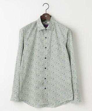 JOSEPH ABBOUD リバティプリント シャツ ライトグリーン系5