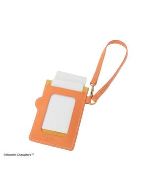 genten MOOMIN collection はみ出しパスケース「ムーミン」 トマトレッド