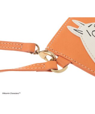 genten MOOMIN collection はみ出しパスケース「ムーミン」 トマトレッド