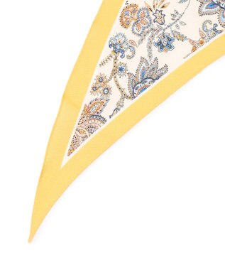 23区 【先行予約】Ericaキャラコ  ペイズリープリント スカーフ アイボリー系