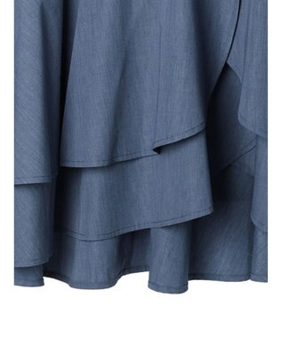 earth music&ecology チューリップヘムティアードスカート Blue