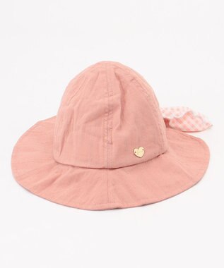 ANY KIDS 日よけ付き リボン ハット ピンク