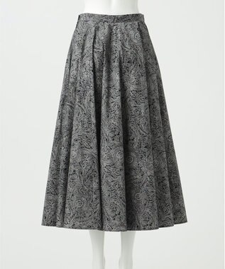 23区 S 【R(アール)】ジオメトリックペイズリープリント スカート ペイズリーブラック