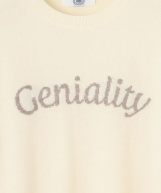 J.PRESS LADIES 【洗える】CASHMERE BLEND ロゴ ニット ホワイト系