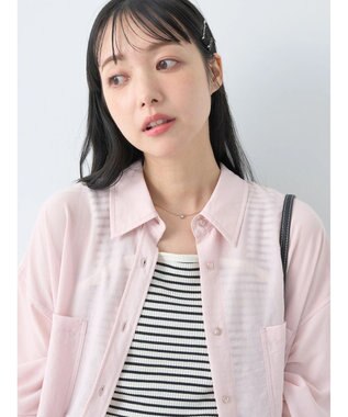 earth music&ecology ウ゛ィンテージボタンフロントポケットシャツ Light Pink