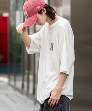 WEGO 【接触冷感/吸水速乾/ユニセックス着用ITEM/SMLサイズ展開】別注BENDAVISクールタッチワンポイントT（SS） ホワイト