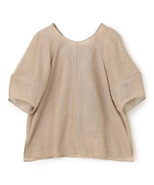 BEIGE， LIATRIS / バックリボン ハーフスリーブブラウス Flax