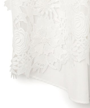 GRACE CONTINENTAL ケミカルフラワードレスシャツ ホワイト