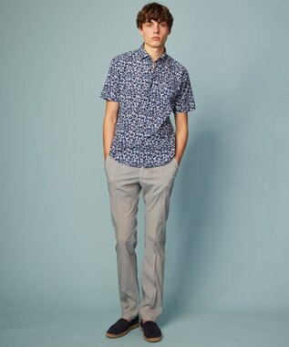 JOSEPH ABBOUD 【清涼感】テクスチャライズドライ フラワーエアリノ シャツ ホワイト系6