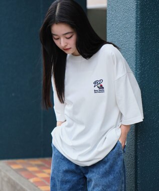 WEGO 【接触冷感/吸水速乾/ユニセックス着用ITEM/SMLサイズ展開】別注BENDAVISクールタッチワンポイントT（SS） ホワイト