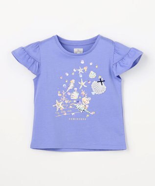 組曲 KIDS 【110-140㎝】 シーグロウフリルTシャツ アビスブルー