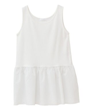 Green Parks 裾フリルタンクトップ Stripe