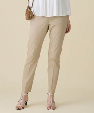 自由区 コットンサテンテーパード パンツ