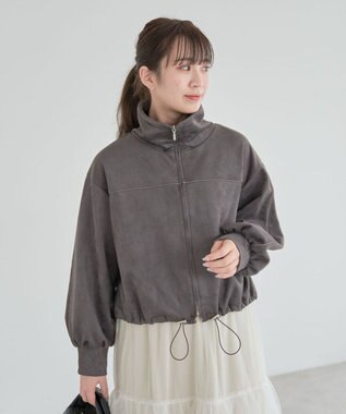 Green Parks スウェード調トラックジャケット Charcoal Gray