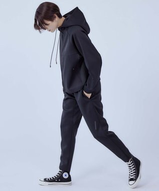 UNFILO 【ユニセックス】ストレッチ コンビパーカー ブラック系