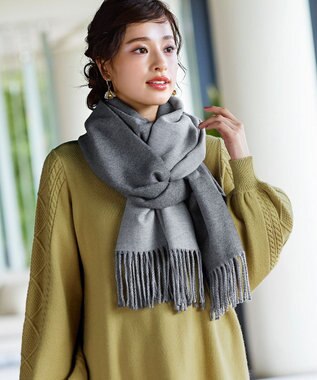 Tiaclasse 【洗える】袖ケーブルニットチュニック ライム