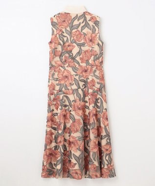 GRACE CONTINENTAL フラワー刺繍ミディドレス ピンク