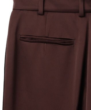 BEIGE， CASSITER / リネンブレンド サテンクロップドパンツ Bordeaux