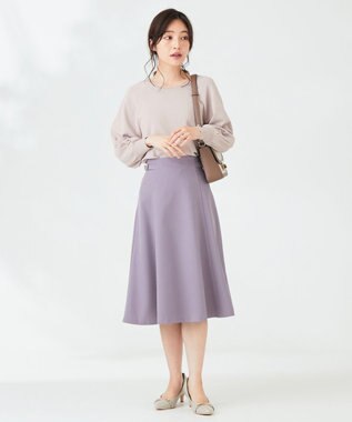 ANY SIS 【洗える】サイドバックルライト スカート ラベンダー