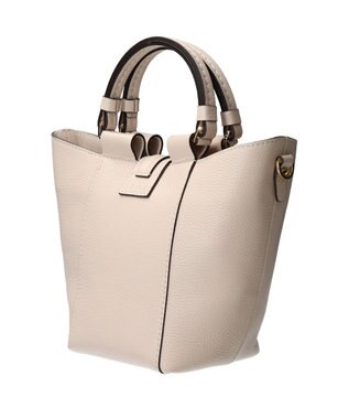 INTER-CHAUSSURES 【LORISTELLA】レザーハンドルハンドバッグ ライトベージュ
