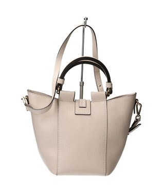 INTER-CHAUSSURES 【LORISTELLA】レザーハンドルハンドバッグ ライトベージュ