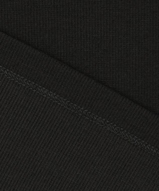 自由区 L ベアテレコボトルネック カットソー ブラック