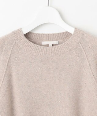 自由区 S 【カタログ掲載】ウールカシミヤブレンドスパンコールラグランスリーブ ニット ベージュ