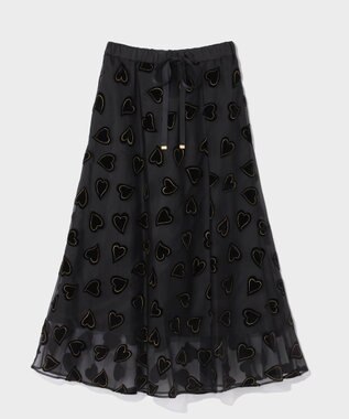GRACE CONTINENTAL ハートオパールスカート ブラック