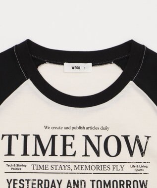 WEGO グラフィックショートサイドリボンドロストT 柄1