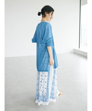 CRAFT STANDARD BOUTIQUE シアーニットトッパーカーディガン Blue