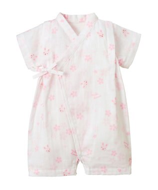 MIKI HOUSE HOT BISCUITS 【ミキハウス】【50-80cm】甚平オール ピンク