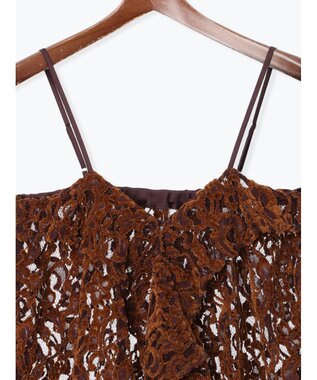 Te chichi ベロアレースキャミソール ブラウン