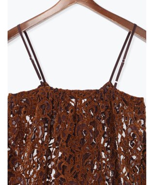 Te chichi ベロアレースキャミソール ブラウン