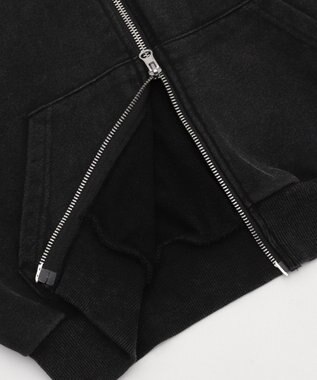 WEGO ショートZIPパーカー ブラック