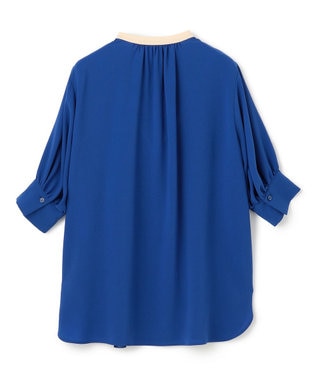 BEIGE， SIBYLLE /  配色カラーパフスリーブブラウス Blue x L.Orange